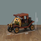 Wholesale - 8 Inches Handmade Wooden Retro Classic Car Models Decrations Green