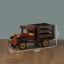8 Inches Handmade Wooden Retro Classic Truck Models Decrations