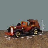 Wholesale - 10 Inches Handmade Wooden Retro Classic Reproduction Car Models Decrations Red