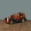 10 Inches Handmade Wooden Retro Classic Reproduction Car Models Decrations Red