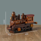Wholesale - 10 Inches Handmade Wooden Retro Classic Train Locomotive Models Decrations