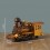 12 Inches Handmade Wooden Retro Classic Train Locomotive Models Decrations
