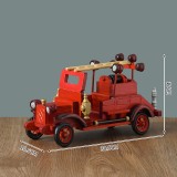Wholesale - 12 Inches Handmade Wooden Retro Classic Fire Engine Models Decrations
