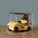 Wholesale - 8 Inches Handmade Wooden Retro Classic Golf Cart Models Decrations A