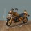 14 Inches Handmade Wooden Retro Classic Motocycle Models Decrations A