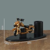 Wholesale - 10 Inches Handmade Wooden Retro Classic Motocycle Models Pen Container Decrations