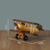Wholesale - 6 Inches Handmade Wooden Retro Classic Biplane Models Decrations