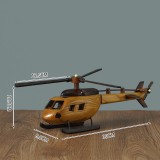 Wholesale - 12 Inches Handmade Wooden Retro Classic Helicopter Models Decrations B