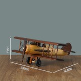 Wholesale - 12 Inches Handmade Wooden Retro Classic Biplane Models Decrations B