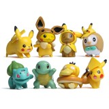 wholesale - 8Pcs Set Pokemon Roles Action Figures PVC Toys 1.5Inch Tall