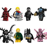 wholesale - 8Pcs Super Heroes Deadpool Spider-Man Batman Thor Building Blocks Minifigures Toys KT1004