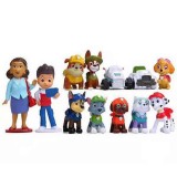 wholesale - 12Pcs Set Paw Patrol Roles Action Figures Cake Toppers PVC Mini Toys 1.5-3Inch Tall
