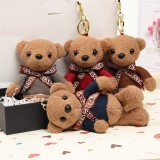 wholesale - Cute Teddy Bear Plush Toys Stuffed Animals with Keychain 16cm/6.3 Inch