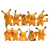 wholesale - 10Pcs Set Pokemon Detective Pikachu Roles Action Figures PVC Toys 5-6cm/2-2.4Inch Tall