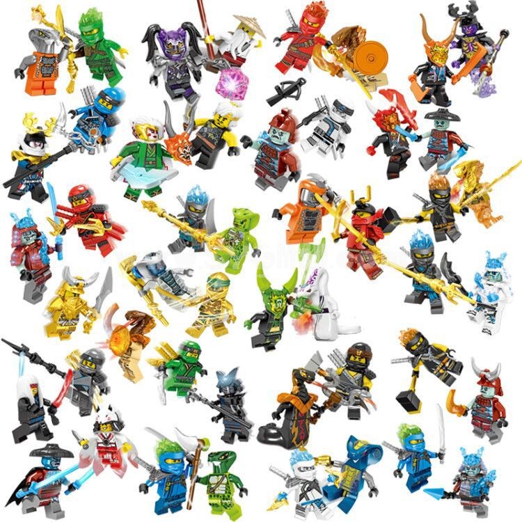 48Pcs Ninjago MOC Minifigures Building Blocks Mini Figure Toys