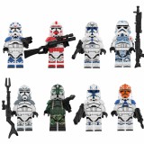 Wholesale - 8Pcs Star Wars Minifigures The Imperial Stormtrooper Building Blocks Mini Figure Toys KT1042