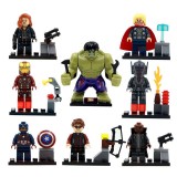 wholesale - 8Pcs Set Super Heroes Hulk Iron Man Black Widow Blocks Mini Figure Toys SY271