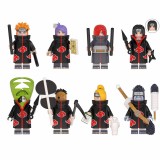 Wholesale - 8Pcs Naruto Konan Uchiha Itachi Minifigures Building Blocks Mini Figure Toys WM6106
