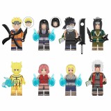 Wholesale - 8Pcs Naruto Jiraiya Minifigures Building Blocks Mini Figure Toys WM6107