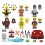 6Pcs Naruto Series Minifigures Building Blocks Mini Figure Toys KDL806