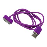 Wholesale - 97.5cm USB Data SYNC Charger Cable Cord for iPod and iPhone 4/3GS-Purple