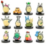 wholesale - Totoro Action Figures with Black Baseplates Figure Toy Artware 2.0inch 12pcs/Set