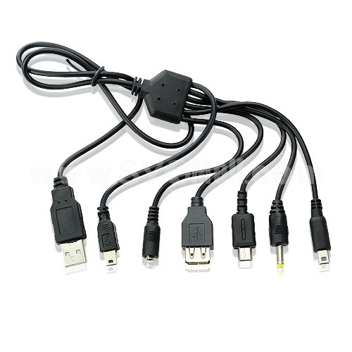 USB Multi Charge Cable (UNT-018) for iPod/ iPhone/ NDSi/ PSP/ Nokia