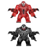 wholesale - 2Pcs Venom & Carnage Building Blocks Mini Figure Toys 7.5CM/3Inch WM2195 WM2198