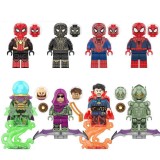 wholesale - Super Heroes Spider Man Block Mini Figure Toys 8Pcs Set KT1055