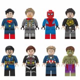 wholesale - 8Pcs Marvel's The Avengers Super Heroes Minifigures Block Mini Figure Toys M8047