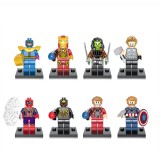wholesale - Super Heroes Iron Man Thor Block Mini Figure Toys 8Pcs Set EG18014