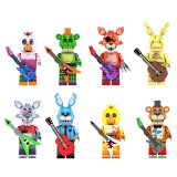 wholesale - 8Pcs Set Five Nights At Freddy's Minifigures FNAF Block Mini Figure Toys KF6160