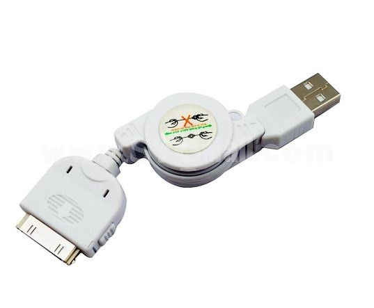USB Retractable Cable for Apple iPod Nano iPhone 3G