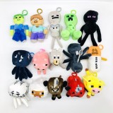 wholesale - 15Pcs Set Minecraft Plush Toys Stuffed Animals Mini Size with Hanging Clips 10-15cm/4-6Inch Tall