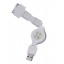 3-in-1 Retractable USB to iPhone 30-Pin/Mini USB/Micro USB Male to Male Data/Charging Cable-White