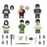 wholesale - 6Pcs Naruto Minifigures Sai Hidan Orochimaru Rock Lee Blocks Mini Figure Toys with Weapons KDL803