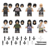 wholesale - 8Pcs Naruto Minifigures Uchiha Shisui Itachi Chiriku Blocks Mini Figure Toys with Weapons KDL802