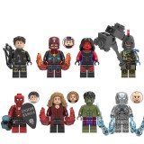Wholesale - 8Pcs Super Heroes Hawkeye Captain Marvel Red She-Hulk Minifigures Blocks Mini Figure Toys with Weapons X0244
