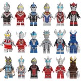 Wholesale - Ultraman MOC Building Blocks Mini Figure Toys 18Pcs Set