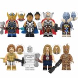 Wholesale - Super Heroes Thor Jane Foster Valkyrie Korg Building Blocks Mini Figure Toys 8Pcs Set KT1062
