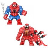 wholesale - Spiderman & Carnage Building Blocks Mini Figure Toys Big Size 7.5cm/3Inch 2Pcs Set