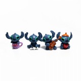 wholesale - 4Pcs Set Lilo & Stitch Action Figures Kit Mini PVC Figurines Toys 3-3.5cm/1.2-1.4 Inch Tall