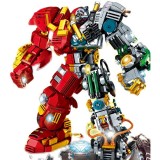 wholesale - Mech Armor Iron Man Anti-Hulk DIY Building Kit Block Figure Toys 1203Pcs Set LW2081
