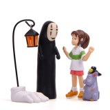 wholesale - 4Pcs Spirited Away Movie Action Figures Resin Anime Kids Mini Models Toys Artwares Cake Toppers 2.8-6.5cm/1.1-2.6Inc