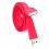 105cm/41.34inch Length USB Plug Silicone Charging Cable of Noodle Design for iPhone/iPod/iPad-Red