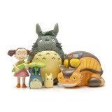 wholesale - 5Pcs Totoro Anime Action Figures May Oh Chuu Chibi Bus Cat Resin Mini Figurines Toys Artwares 1.2-6cm/0.5-2.4inch Ta
