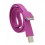 105cm/41.34inch Length USB Plug Silicone Charging Cable of Noodle Design for iPhone/iPod/iPad-Purple