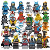 wholesale - 24Pcs Ninjago Minifigures Set Anime Mini Figures with Luxury Ninja Weapons Building Blocks Sets Kids Toys