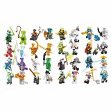 wholesale - 32Pcs Ninjago Minifigures Set Anime Mini Figures with Luxury Ninja Weapons Building Blocks Sets Kids Toys