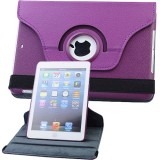 Wholesale - Leather 360 Degree Rotatable Stand Protective Cover Case for iPad Mini-Purple